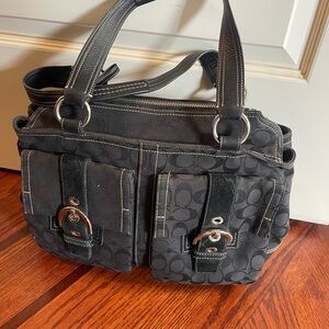 Coach Black Signature Shoulder Bag